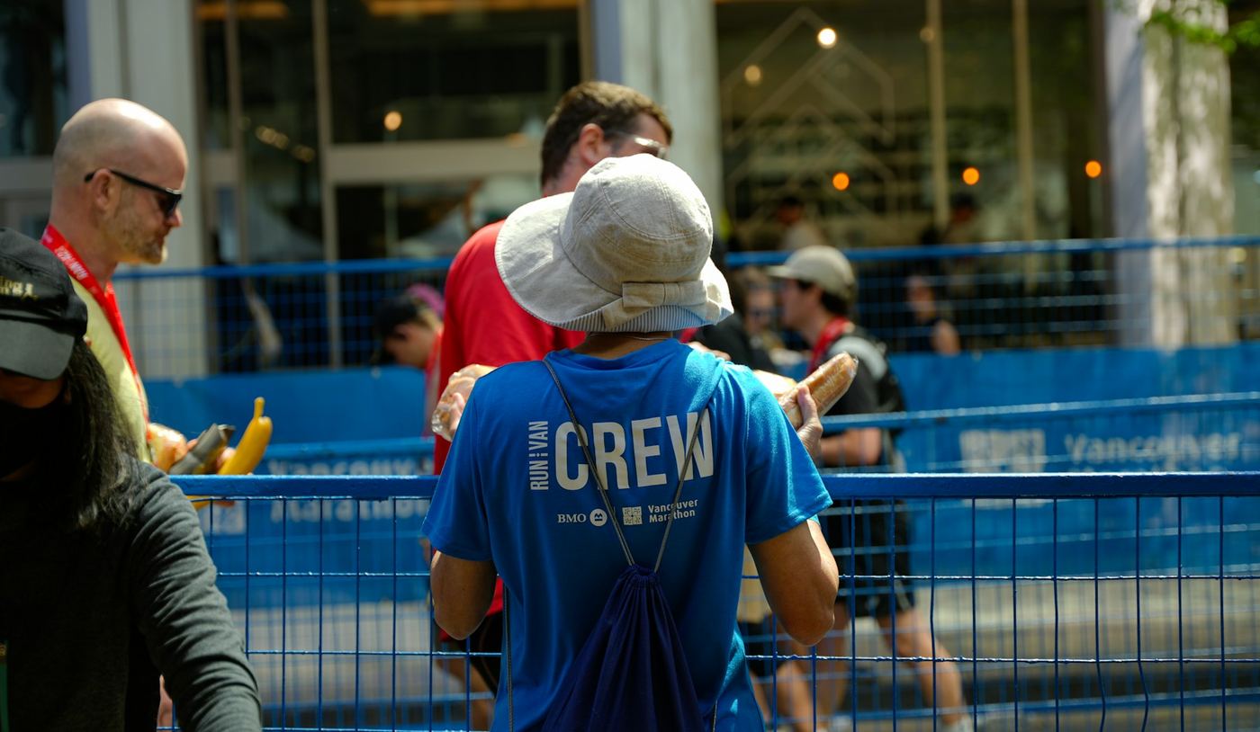 A team member volunteering at a community event
